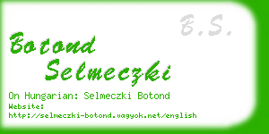 botond selmeczki business card